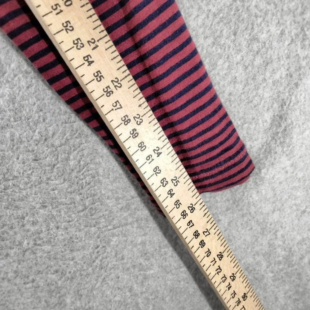 Madewell Turtleneck Top Womens Size XL Blue Red Striped Casual Long Sleeve - Picture 5 of 12
